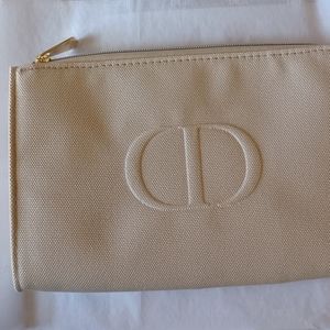 Dior Beauty Makeup Cream Small Flat Canvas Pouch Gift